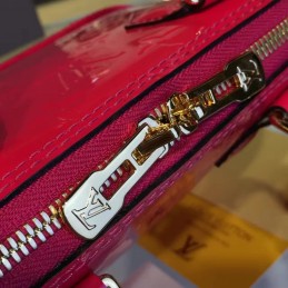 Replica Louis Vuitton Fuchsia Patent Monogram Alma BB