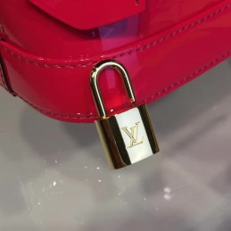 Replica Louis Vuitton Fuchsia Patent Monogram Alma BB