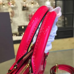 Replica Louis Vuitton Fuchsia Patent Monogram Alma BB