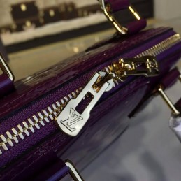 Replica Louis Vuitton Purple Patent Monogram Alma BB