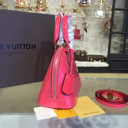 Replica Louis Vuitton Coral Pink Patent Monogram Alma BB