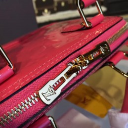 Replica Louis Vuitton Coral Pink Patent Monogram Alma BB