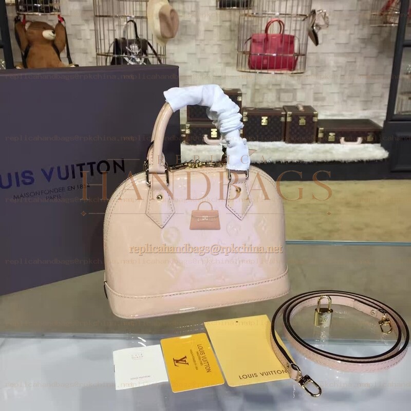 Replica Louis Vuitton Beige Embossed Monogram Alma BB