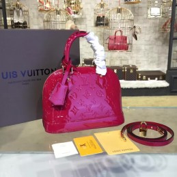 Replica Louis Vuitton Fuchsia Embossed Monogram Alma BB