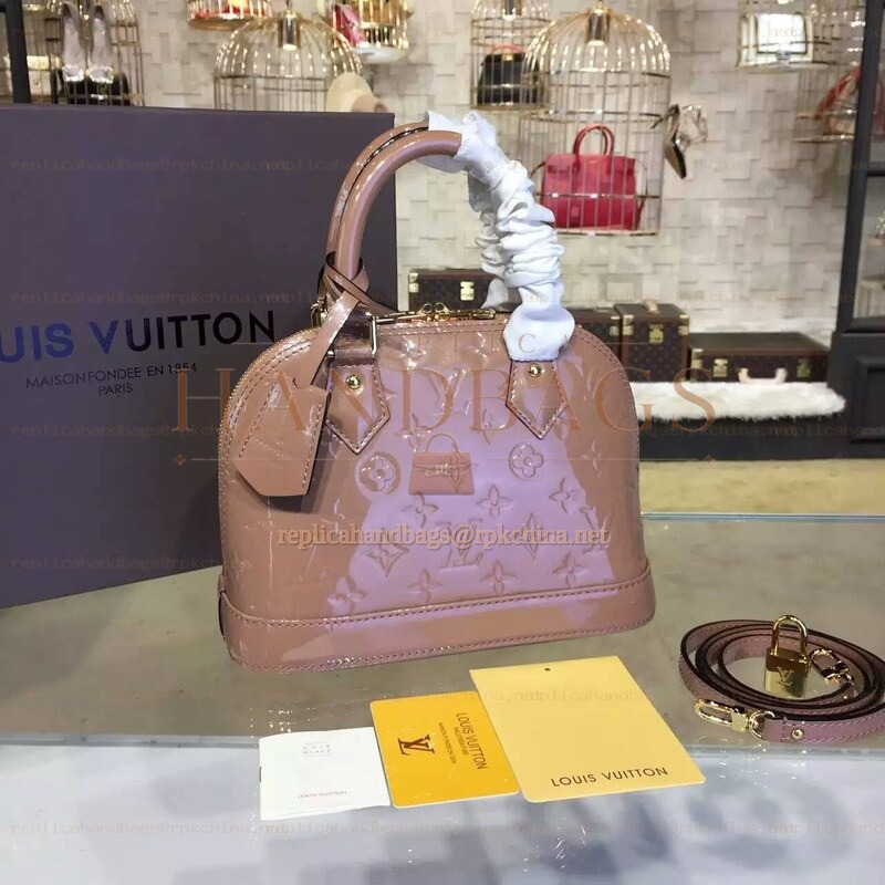 Replica Louis Vuitton Taupe Embossed Monogram Alma BB