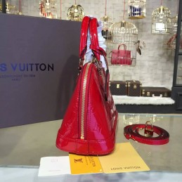 Replica Louis Vuitton Bright Red Embossed Monogram Alma BB