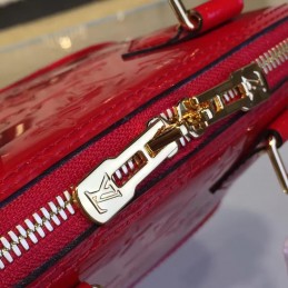 Replica Louis Vuitton Bright Red Embossed Monogram Alma BB