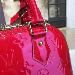 Replica Louis Vuitton Bright Red Embossed Monogram Alma BB