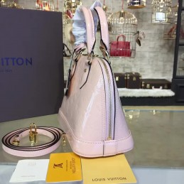 Replica Louis Vuitton Pale Pink Embossed Monogram Alma BB