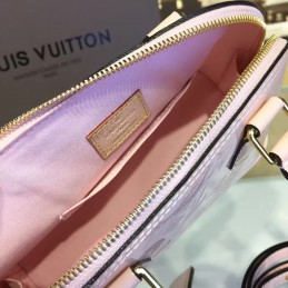 Replica Louis Vuitton Pale Pink Embossed Monogram Alma BB