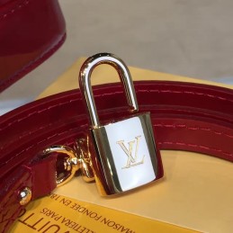 Replica Louis Vuitton Deep Red Patent Monogram Alma BB