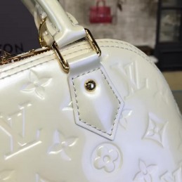 Replica Louis Vuitton White Patent Monogram Alma BB - Style 2