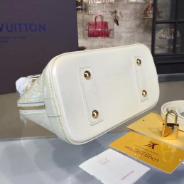 Replica Louis Vuitton White Patent Monogram Alma BB - Style 2