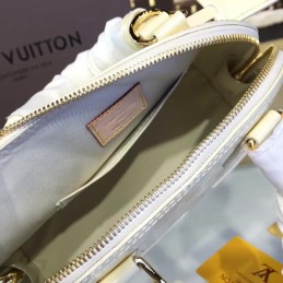 Replica Louis Vuitton White Patent Monogram Alma BB - Style 2