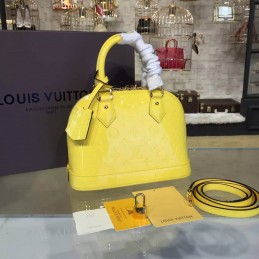Replica Louis Vuitton Yellow Embossed Monogram Alma BB
