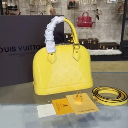 Replica Louis Vuitton Yellow Embossed Monogram Alma BB