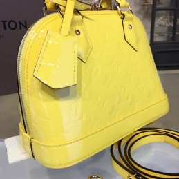 Replica Louis Vuitton Yellow Embossed Monogram Alma BB