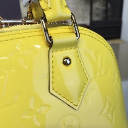 Replica Louis Vuitton Yellow Embossed Monogram Alma BB