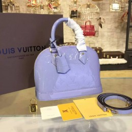 Replica Louis Vuitton Lilac Patent Monogram Alma BB
