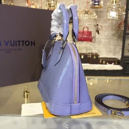 Replica Louis Vuitton Lilac Patent Monogram Alma BB