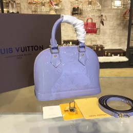 Replica Louis Vuitton Lilac Patent Monogram Alma BB