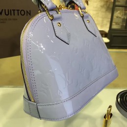 Replica Louis Vuitton Lilac Patent Monogram Alma BB