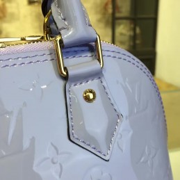 Replica Louis Vuitton Lilac Patent Monogram Alma BB