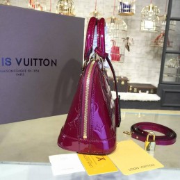 Replica Louis Vuitton Purple Patent Monogram Alma BB - Style 2