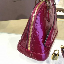 Replica Louis Vuitton Purple Patent Monogram Alma BB - Style 2