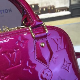 Replica Louis Vuitton Purple Patent Monogram Alma BB - Style 2