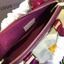 Replica Louis Vuitton Purple Patent Monogram Alma BB - Style 2