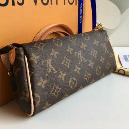 Replica Louis Vuitton Brown Monogram Chain Eva Clutch