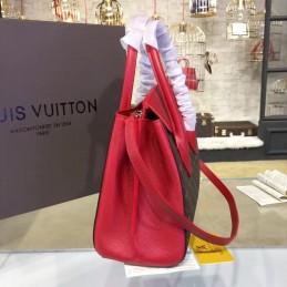 Replica Louis Vuitton Brown Monogram Red Florine Bag