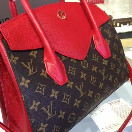 Replica Louis Vuitton Brown Monogram Red Florine Bag
