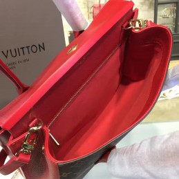 Replica Louis Vuitton Brown Monogram Red Florine Bag