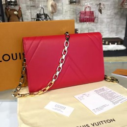 Replica Louis Vuitton Red Quilted Chain Louise GM