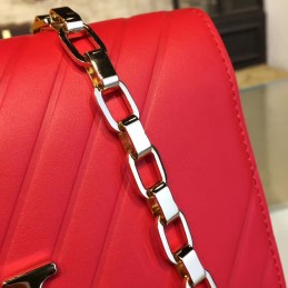 Replica Louis Vuitton Red Quilted Chain Louise GM