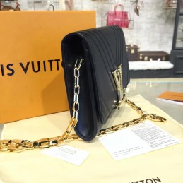 Replica Louis Vuitton Navy Blue Quilted Chain Louise GM