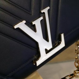 Replica Louis Vuitton Navy Blue Quilted Chain Louise GM