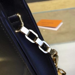Replica Louis Vuitton Navy Blue Quilted Chain Louise GM