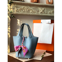Replica Hermes Gray Pink Twilly Picotin Lock 22 Bag