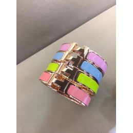 Replica Hermes Multicolor Enamel H Bracelet