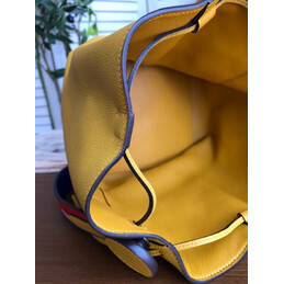 Replica Hermes Yellow Licol 17 Blue Red Handle Bag