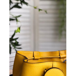 Replica Hermes Yellow Licol 17 Blue Red Handle Bag