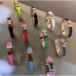 Replica Hermes Multicolor Enamel H Bracelet