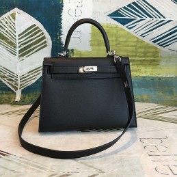 Replica Hermes Black Kelly 32 Bag