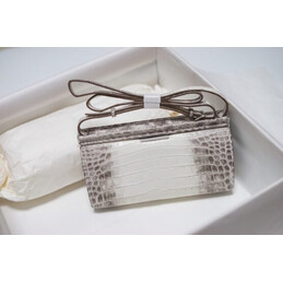 Replica Hermes Gray Crocodile Leather Clic H 21 Bag