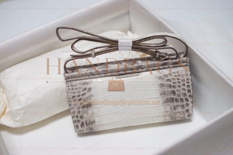 Replica Hermes Gray Crocodile Leather Clic H 21 Bag