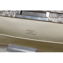 Replica Hermes Gray Crocodile Leather Clic H 21 Bag