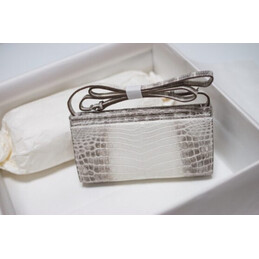 Replica Hermes Gray Crocodile Leather Clic H 21 Bag